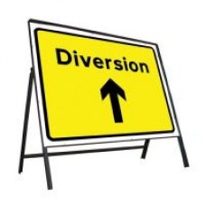 Diversion Ahead Sign 